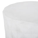 Outdoor Lightweight Concrete Side Table - Antique White by HouseOfZazla