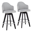 Ahoy - Contemporary Fixed Height Counter Stool With Round Footrest (Set of 2) by HouseOfZazla