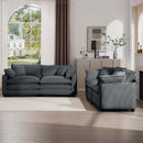 Elegant Oversized Sectional Sofa Set With Deep Seats And Flexible Layout by HouseOfZazla