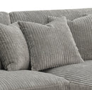 Tavia Reversible Sectional Sofa With 6 Pillows - Gray