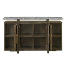 Dillon - Server With Marble Top - Natural / Walnut by Unique Piece Furniture