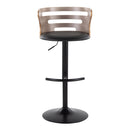 Cosi - Mid Century Modern Adjustable Barstool, Swivel With Rounded T Footrest (Set of 2)