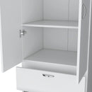 Armoire Wardrobe 76" H, Hanging Rod, 2 Drawers, 1 Shelf
