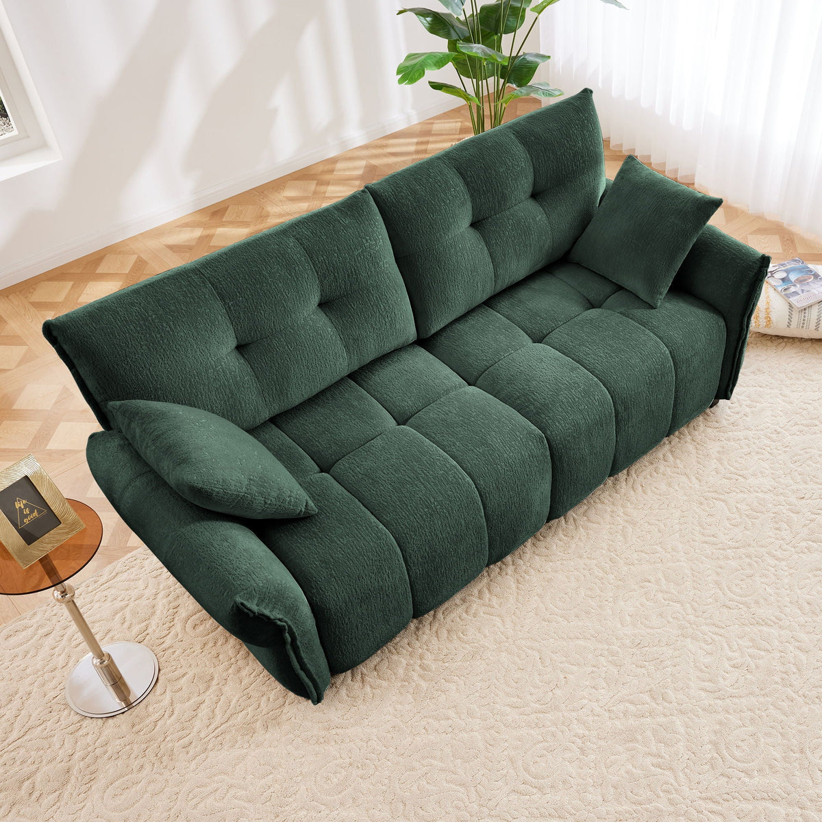 Modern Sofa & Pillows, Textured Cover, High Rebound Cushions, photo 33 of 34