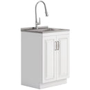 Darwin - Deluxe Laundry Cabinet With Pull-Out Faucet And Stainless Steel Sink by HouseOfZazla