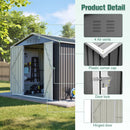 Lockable Secure Metal Shed 8x12 FT by HouseOfZazla
