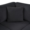 Oversized Sectional U-Shaped Sofa With Chaise Lounge And Three Soft Throw Pillows