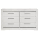 Ives 6-drawer Dresser Cabinet White High Gloss