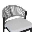 Outdoor 26" Counter Height Metal Frame Counter Stools With Scallop Shaped Backrest & Water Resistant Cushions by HouseOfZazla