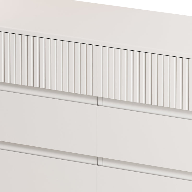 8-Drawer Storage Cabinet with Decorative Finish,for Bedroom,Living Room,Dining Room,Hallways,Easy Assembly