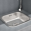 2Pcs Silicone Grid Sink Mat with Central Drain Hole 11.61x13.58Inch Non-Slip Kitchen Stainless Steel Sink Protector Dishwasher Safe