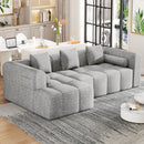 Sectional Free Combined Sofa With 2 Side Pockets by HouseOfZazla