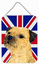 Border Terrier with English Union Jack British Flag Wall or Door Hanging Prints LH9475DS1216