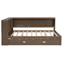 Daybed With Storage Shelves, LED, USB, And Trundle by HouseOfZazla