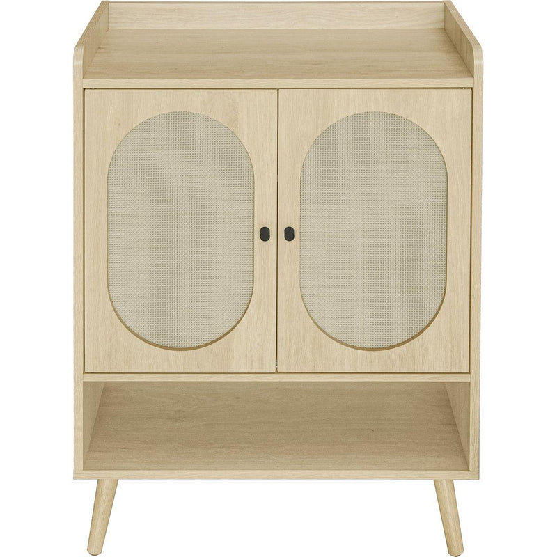 2 Door Shoe Rack, Freestanding Modern Shoe Storage Cabinet, for Entryway