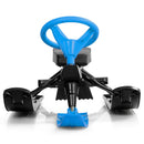 Kids Snow Sand Grass Sled w/ Steering Wheel and Brakes