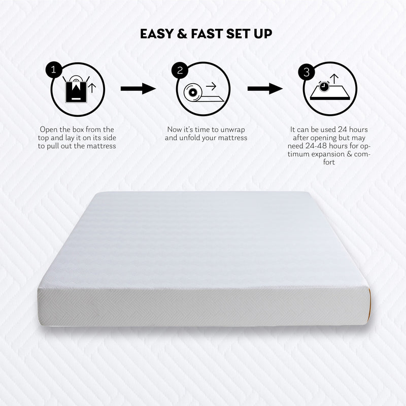 Copper Full Memory Foam Mattress 8 Inch, Copper Gel Infused Mattress Bed in A Box CertiPUR-US Certified Made in USA