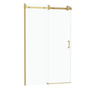 Modern Single Slide Shower Door, Tempered Glass, Stainless Steel Frame by HouseOfZazla