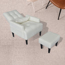 Living Room Sofa Single Chair And Ottoman, Modern Multi-Function Fabric Living Room Sofa Lounge Chair Bed And Stool. Soft Leisure Single Chair Adjustable Into 5 Angles With Sofa Bed by HouseOfZazla