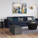 Rockwood - Upholstered Cube Storage Ottoman With Tray by Unique Piece Furniture