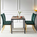 5 Pieces Dining Set Including High Back Color Legs Nordic Dining Chair & Creative Design Dining Table by HouseOfZazla