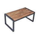 4 Piece Patio Furniture Set With Acacia Wood Table Top And Cushions by HouseOfZazla