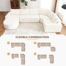U-Shaped Oversized Modular Cloud Sectional Sofa With Deep Seat For Living Room by Unique Piece Furniture