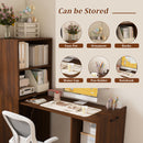 Stretchable Office Desk With Storage Shelves And Mobile Wheels by Unique Piece Furniture