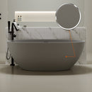 55'' Freestanding Bathtub Resin Stone Soaking Bathtub