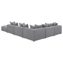 Amherst - Modular Sectional With Cushions - Gray by HouseOfZazla
