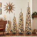4 Pack Pre-Flocked Pencil Christmas Trees