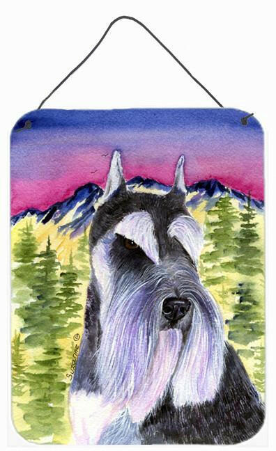 Schnauzer Aluminium Metal Wall or Door Hanging Prints