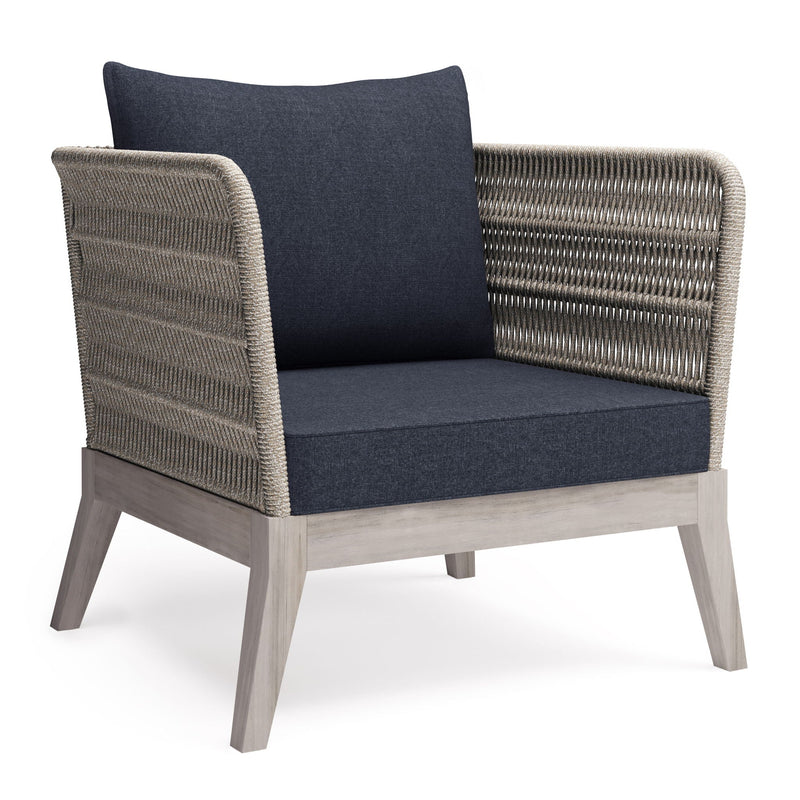 Santiago - Outdoor Conversation Chair - Slate Gray, photo 6 of 7