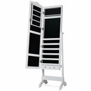 14 LED Jewelry Armoire Cabinet with Full Length Mirror and 4 Tilting Angles by LJGDeals