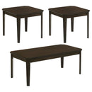 Amaro - 3 Piece Coffee And End Table Set - Dark Brown by HouseOfZazla