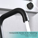Widespread Bathroom Sink Faucet With Pop Up Drain And Brass Construction - Matte Black by HouseOfZazla