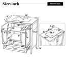 Elegant Fluted Bathroom Vanity With Sink, Soft Close Doors & Drawer by HouseOfZazla