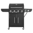 Gas Grill, 4 Burner Propane Gas Grill with Side Burner by HouseOfZazla