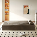 Modern Floor Sofa With 2 Pillows, Convertible Twin Size Folding Mattress For Living Room