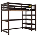 Loft Bed With Storage Shelves And Under Bed Desk by HouseOfZazla