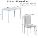 Dining Table Set With Crystal Decoration And Upholstered Chairs by Unique Piece Furniture