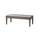 Contemporary Antibes Loveseat & Table Set Outdoor - Gray by HouseOfZazla