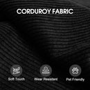78.8' Compression Sofa,Convertible Floor Sofa Bed-with Pillow Back Support Armrest,Comfy Futon Couch Sleeper Bed,Loveseats Boneless Modular Sectional Sofa,Corduroy fabric,for Living Room,Bedroom,Black by HouseOfZazla