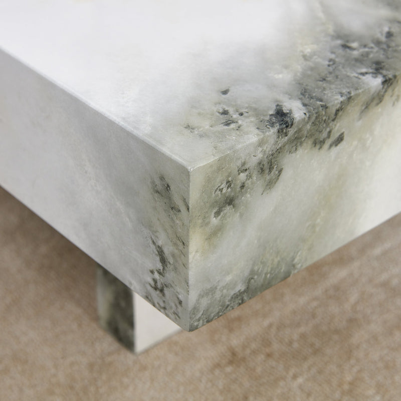 A modern and practical coffee table with black and white patterns. Made of MDF material. The fusion of elegance and natural fashion 47.2"x 23.6"x 12 "