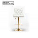Adjustable Swivel Bar Stool With Nailhead Trim (Set of 2)