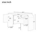 U_STYLE 62.2-Inch Wave-Pattern Console Table