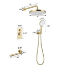 10" Shower System Set With Control Valve And Overhead Shower