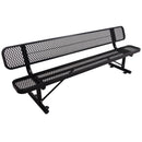 6' Outdoor Steel Bench With Backrest by HouseOfZazla