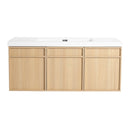 Wall-Mounted Bathroom Vanity With Resin Sink And Soft Closing Doors by HouseOfZazla