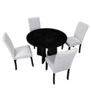 5 Piece Round Dining Table Set, Modern Dining Table And 4 Upholstered Chairs For Dining Room by HouseOfZazla